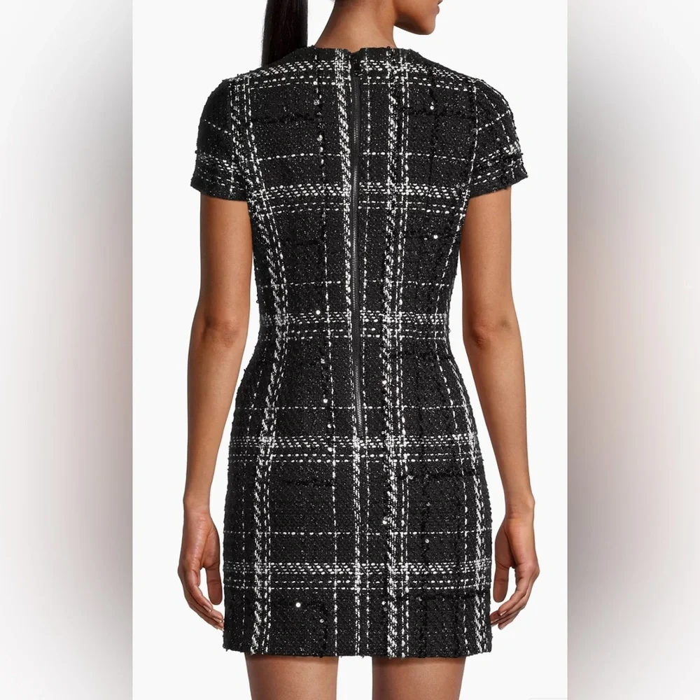Toccin NWT Annie Plaid Tweed Short-Sleeve Dress - Picture 2 of 9